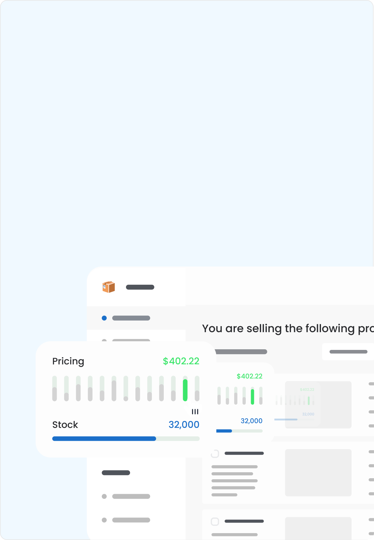 Smart Inventory Dashboard showing pricing and stock monitoring - Desktop
