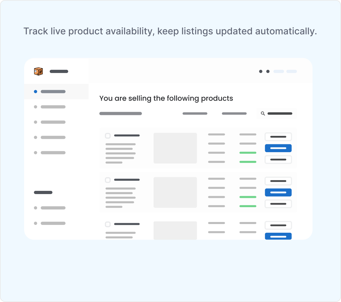 Live product availability tracking dashboard